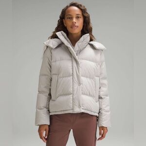 Lululemon Wunder Puff Jacket - Heathered Natural Ivory - Size 4